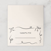 ハンドドロー感謝祭ディナー座席表 プレイスカード (外部開封)