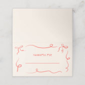 ハンドドロー感謝祭ディナー座席表 プレイスカード (外部開封)