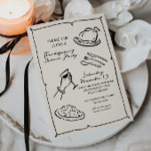 ハンドドロー感謝祭ディナー招待状 シーズンカード