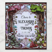 ハンドドロー新しいコテージ結婚ーズワインラベル ワインラベル (シングルラベル)