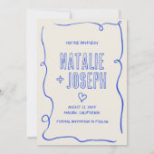 ハンドドロー書ドはっきりした予測できなおもしろい結婚の セーブザデート (裏面)