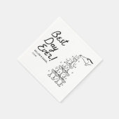 ハンドドロー最高のドシャンパンタ結婚ワー スタンダードカクテルナプキン (角)