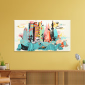 ハンドドロー東京ジャパン キャンバスプリント (インサイチュ (リビング))