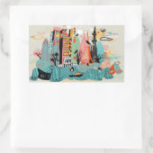 ハンドドロー東京ジャパン 長方形シール (バッグ)