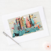 ハンドドロー東京ジャパン 長方形シール (封筒)