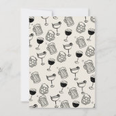 ハンドドロー気まぐれな歓迎夜の前にチワワ 招待状 (裏面)