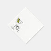 ハンドドロー汚いマルティーニカクテル スタンダードカクテルナプキン (角)