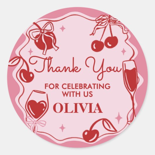 ハンドドロー汚い30歳の誕生日パーティー ラウンドシール (正面)