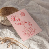 ハンドドロー汚い30thおもしろい誕生日パーティー 招待状