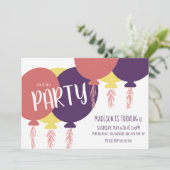 ハンドドロー浮気気球バースデーパーティーInvita 招待状 (スタンド正面)