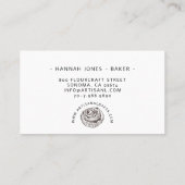 ハンドドロー焼いたドグッズベーカリーベーカー 名刺 (裏面)