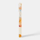 ハンドドロー秋の秋ハウス裏打ちカボチャ iPhone 15ケース (左側面)