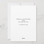 ハンドドロー素朴ド暖炉ノールクリスマス シーズンカード (裏面)