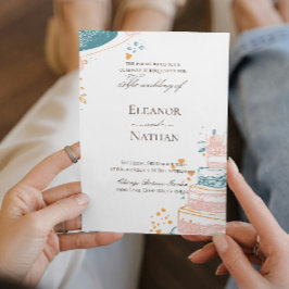 ハンドドロー結婚の私は洗練された 招待状