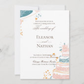 ハンドドロー結婚の私は洗練された 招待状 (正面)