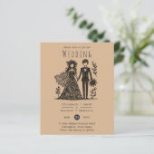 ハンドドロー結婚ドの漫画の新郎新婦テラコッタ (スタンド正面)