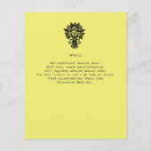 ハンドドロー結婚ドの花嫁の花婿イエロー (裏面)