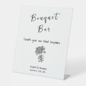 ハンドドロー結婚ドフローラブーケバー 台座サイン (正面)