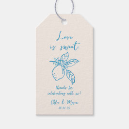 ハンドドロー結婚ドレモンの感謝メッセージカード ギフトタグ