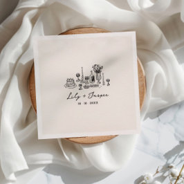 ハンドドロー結婚ド食品 スタンダードカクテルナプキン