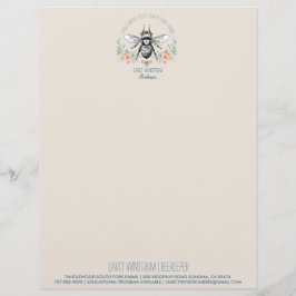 ハンドドロー蜂蜜ビーキーパー養蜂場フローラ レターヘッド