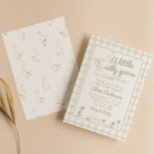 ハンドドロー間抜けグース男女兼用ベビーシャワー 招待状