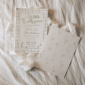 ハンドドロー間抜けグース男女兼用ベビーシャワー 招待状