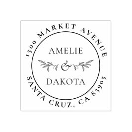 ハンドドロー離れドウェディング差出人住所 ラバースタンプ