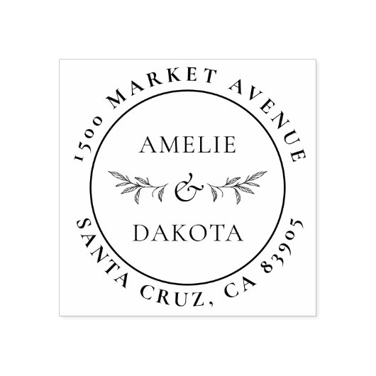 ハンドドロー離れドウェディング差出人住所 ラバースタンプ (インプリント)