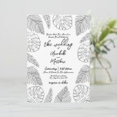 ハンドドロー離れドトロピック結婚式招待状 招待状 (スタンド正面)