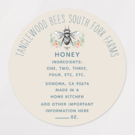 ハンドドロー養蜂家養蜂会フローラコテージ会社 ラベル