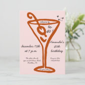 ハンドドロー40歳の誕生日 招待状 (スタンド正面)