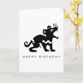 ハンドドロー – Tasmanian DEVIL – 野生生物 – カード (黄色い花)