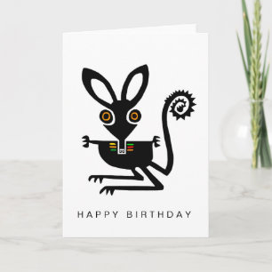 ハンドドローBILBY – オージー動物 – ハッピーバースデー カード