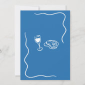 ハンドドードルオイスターカクテル婚約パーティ 招待状 (裏面)