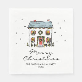 ハンドドードルズホームクリスマスパーティー スタンダードランチョンナプキン