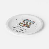 ハンドドードルズホームクリスマスパーティー ペーパープレート (アングル)