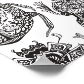 ハンドドードル付きパターン2 ポスター (角)