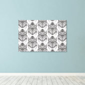 ハンドドードル付きパターン6 キャンバスプリント (インサイチュ (ウッドフロア))