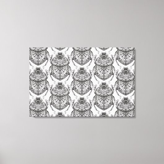 ハンドドードル付きパターン6 キャンバスプリント (正面)