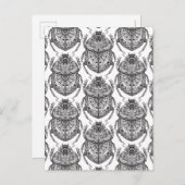 ハンドドードル付きパターン ポストカード (正面/裏面)