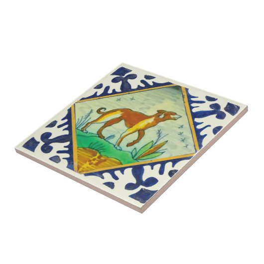 ハンドド色彩の鮮やかグ17世紀のデルフトの複製 タイル (側面)