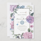 ハンドハイ色彩の鮮やかジアフローラブライダルシャワー 招待状 (正面)