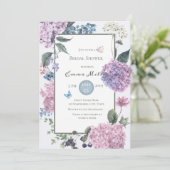 ハンドハイ色彩の鮮やかジアフローラブライダルシャワー 招待状 (スタンド正面)