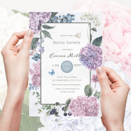 ハンドハイ色彩の鮮やかジアフローラブライダルシャワー 招待状