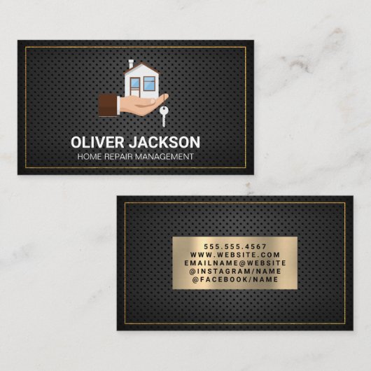 ハンドハウス |穴あきメッシュ名刺 名刺 (正面/裏面)