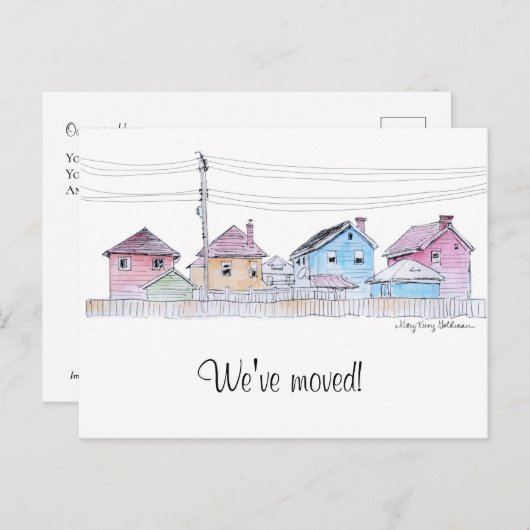 ハンドハカラフルイ絵を描スの動く発表 ポストカード (正面/裏面)