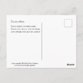 ハンドハカラフルイ絵を描スの動く発表 ポストカード (裏面)