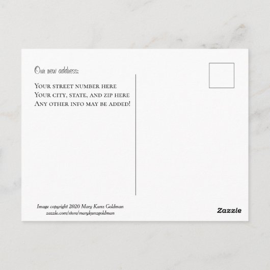 ハンドハカラフルイ絵を描スの動く発表 ポストカード (裏面)