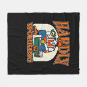 ハンドハートスケルトン不気味ボーンガールズティーン フリースブランケット (正面(横))